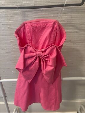 NWOT Altar'd State Strapless Hot Pink Mini Dress with Statement Bow